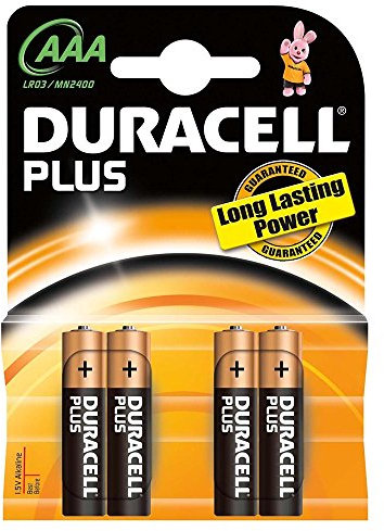Duracell Plus Power typ AAA alkaliska batterier, 4-pack