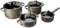 WMF Fusiontec Mineral Topfset Induktion 4-teilig, Kochtopf Set mit Glasdeckel, High-Tech Keramik, Induktions Töpfe Set nickelfrei, kratzfest, braun