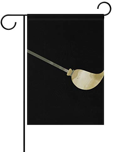 FANTAZIO Jardin Drapeau Balai Magique Double Face Drapeau, Polyester, 1, 28x40(in)