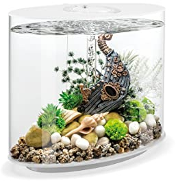 biOrb LOOP 30 LED weiß, 30 Liter - Aquarien-Komplett-Set mit patentiertem Filtersystem, Lichteinheit, Acryl-Becken in elliptischer Form