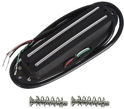 FLEOR Alnico 5 Hot Rail Humbucker Single-Coil Pickup 12-13K Humbucker Noir Fit ST SQ TL Guitare