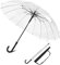 Sternenfunke Regenschirm transparent groß XXL Ø110 cm 16-Rippen Komfort-Druckknopf | Durchsichtig Hochzeit 2 Personen | Durchsichtig groß | mit Tragetasche – Rand weiß