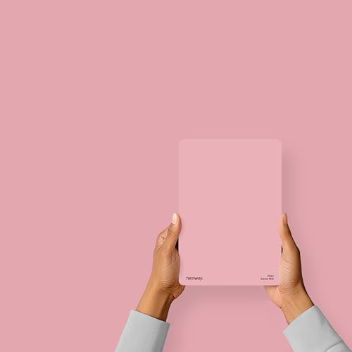 Hemway Sunset Pink Peel & Stick Sample Exterior Paint | A5 Accurate Colour Swatch, Mess-Free Alternative to Paint Tester Pots, Easy To Use, Eco-friendly, for House, Shed, Wall, Fence