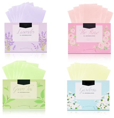 Gesichts-Löschpapier Blatt Blotting Paper 400 Stück, Oil Control Paper Blätter für Männer Frauen Blottpapier für Fettige Hautpflege Gesichtsöl Blotting Paper für öLige Haut Fettige Hautpflege