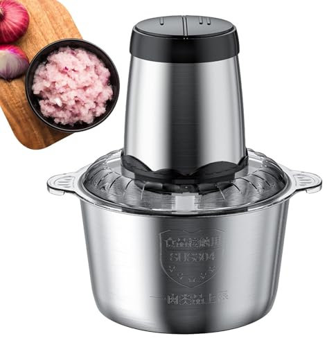Picadora de carne eléctrica - 3l eléctrica 300w Potente molino de comida ajustable | Picadora de carne de protección contra el sobrecalentamiento, herramienta de picadora de cocina de gran capacidad