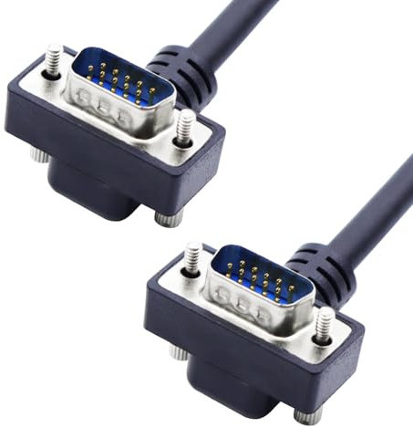 LANMINGLEL Cavo VGA a 90 Gradi 15 PIN Cavo Monitor VGA a Cavo VGA 1080P Cavo di Prolunga VGA per Monitor Proiettore Computer (Maschio/Maschio)