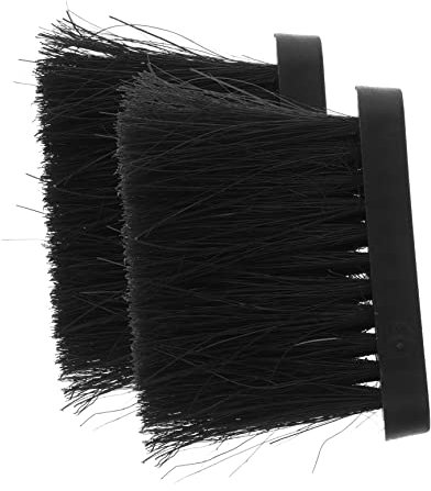 Levemolo 2pcs Fireplace Brush Replacement Broom Brush for Efficient Cleaning Easy to Install Burning Fireplaces and Ash Removal