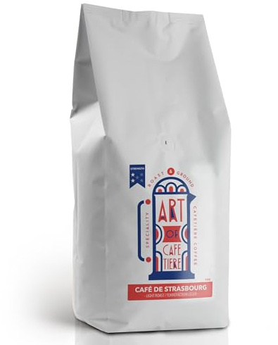Light Roast Cafetiere Ground Coffee 1kg - Roasted & Ground Specifically For French and Press Cafetieres - Art of Cafetiere Cafe de Strasbourg Blend - Strength 2