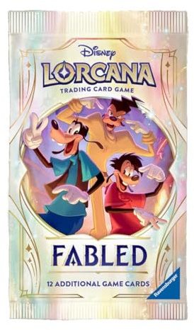 Ravensburger Disney Lorcana TCG: Fabled Assorted Single Booster Pack (12 Cards) | Collectible Trading Cards | Ideal for Disney Fans & TCG Players | Suitable for Ages 8+