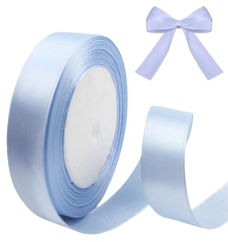 YUDANSI Nastro Di Raso Adatto Per Confezionare Regali, 2.0cm x 22 m Nastro Doppio Raso Per Feste Di Compleanno, Fai Da Te Metri Per Artigianato Inviti Di Nozze, Bouquet Da Sposa, Natale, San Valentino