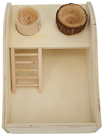 Yctze Boîte de Bain de Sable en Bois pour Hamster – Idéal pour Douche et Baignoire pour Creuser Les Petits Animaux comme Les Hamsters et Les Cochons d'Inde, Complète avec Plate-Forme