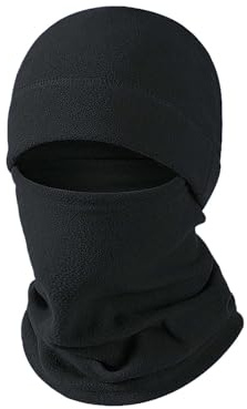 Qipeika utomhus ridning varm huvudbonad vindtät skidåkning sport hatt, Svart, one size