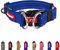 EzyDog Double Up Dog Collar - Reflective Large Dog Collar with ID Tag D-Ring, For Small, Medium & Large Dogs - Supreme Comfort with Soft & Strong Nylon Webbing - Blue