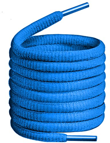 Birch Oval Shoelaces 27 Colors Half Round 1/4 Shoe Laces 4 Different Lengths (29.5 (75cm) - S, Azure)