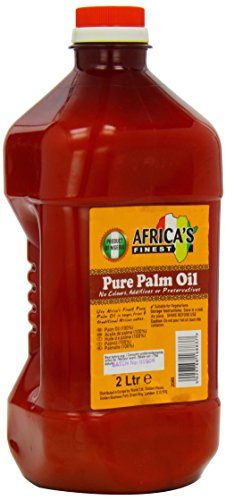 Africa's Finest Palm Oil 2 Litre (Pack of 6) - 100% Pure Palm Oil, No Additives or Preservatives, Ideal for Cooking, Frying & Traditional African Dishes