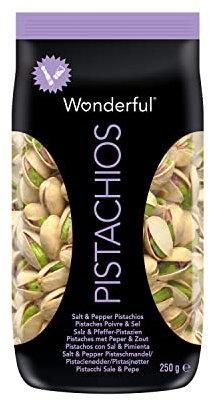 WONDERFUL pistachos con sal y pimienta bolsa 250 gr