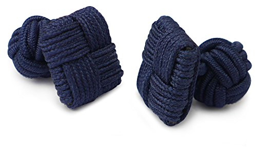 HONEY BEAR 1 Paar Herren/Damen Seide Stoff Knoten Seidenknoten Platz Manschettenknöpfe für Hemd/Kleid zum,MEHRWEG