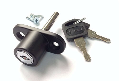 Ferpasa Cerradura de Ventanas Correderas (Negro)
