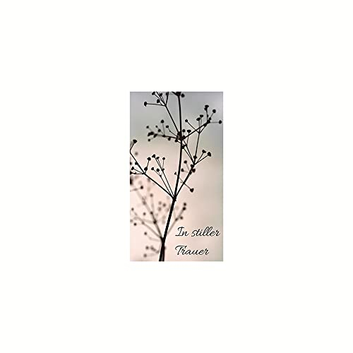 Wax motif In stiller Trauer mourning motif for candles 6 x 10 cm