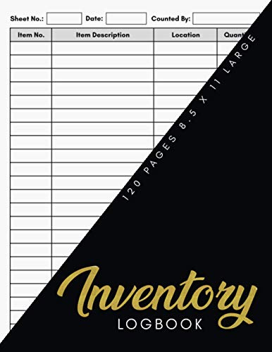 Inventory Log Book: Product Listing, Pirce, Manufacturing Retail Price Notebook, Stock Record Organizer Logbook, Count Quantity Bookkeeper For ... Large Inventory Log Book For Businesses