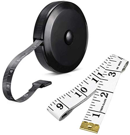 2 Stk 150 cm Maßband, Schneidermaßband Einziehbar Maßband Weich rollmaßband Klein Maßband Flexible Messband Schneider Measuring Tape rollfix Maßband für Körper Nähen Kapseln Stricken Handwerk Stoff