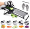 Masthome Mandoline Cuisine, Coupe Réglable en Acier Inoxydable, Coupe Légumes Multifonctionnelle avec Lame Tranchante, Mandoline Japonaise à Différents Epaisseurs pour Tranche, Julienne