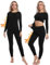 INNERSY Thermounterwäsche Damen Schwarz Ski Unterwäsche Frau Winter Funktionsunterwäsche Warm (XS, Schwarz)
