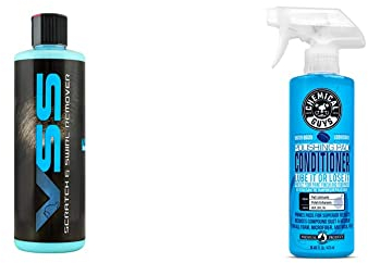 Chemical Guys Scratch and Swirl Remover - 16oz & (BUF_301_16 Polishing/Buffing Pad Conditioner - 16 oz.
