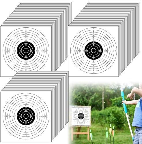 100 Stück Zielscheiben 17x17 cm Luftpistolenscheiben Kugelfang Zielscheibe Luftpistole Scheibenkasten Luftgewehr Luftpistole Airsoft und Kugelfang