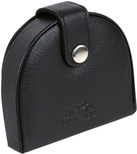 Oakridge Leather Mens Tray Coin Purse Pocket Size - Black