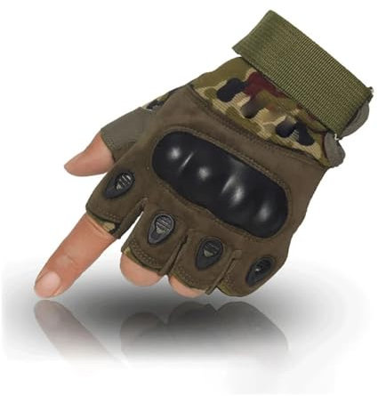 VONCYKI Angelhandschuhe, Halbfinger, Herren-Handschuhe, Outdoor-Handschuhe, Sport, Schießen, Motorrad, Fahrradhandschuhe (Camouflage, XL)