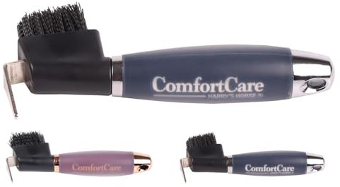 NETPROSHOP Hufauskratzer ComfortCare Hufkratzer mit Bürste und Gelgriff, Farbe:Navy
