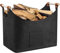 Dyaucwpo Cesta de Fieltro para Leña de Chimenea, 60LBolsa de Fieltro, Cesta de Leña, Bolsa Almacenamiento de Fieltro con Asa, Cesta de Madera Plegable, Para Compras, Madera, Juguetes (44X31X40cm)