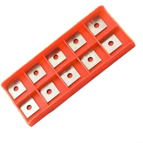 Gdfnmogo 10pcs 12x12x1.5mm Square Carbide Inserts for Woodworking Planer Cutter Heads, 4 Indexable Edges, 30° Cutting Angle, BK10UF Grade, Compatible with Finishing Lathes and Spiral Cutters