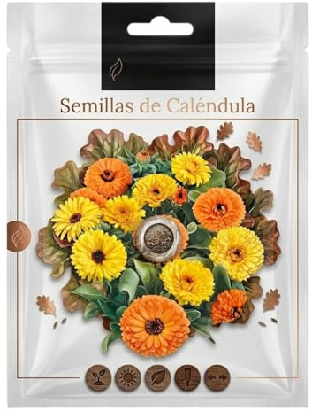 Flores de Primavera y Verano con Semillas de Caléndula para Jardinería Doméstica DECOALIVE