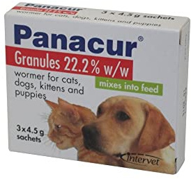 Panacur Cat/Dog Worming Granules, 4.5 g- Pack of 3 sachets