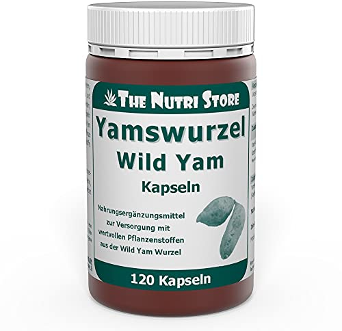 Yams Wurzel Wild Yam 250 mg pro Kapsel - 120 Stk. - Nahrungsergänzungsmittel zur Versorgung mit wertvollen Pflanzenstoffen aus der Wild Yam Wurzel