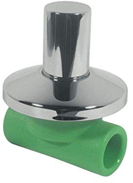 AQUATHERM RUBINETTO ARRESTO A CAPPUCCIO CROMATO 32mm. FUSIOTHERM INCASSO 0040872