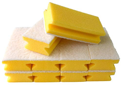 SONTY Profi Putzschwamm kratzfrei gelb groß – 10x Jumbo Schwämme aus Österreich | XXL Reinigungsschwämme für Fenster, Küche, Bad, Pool, Gastro und Glasflächen | Glas Schwamm 15 x 7 x 4 cm waschbar