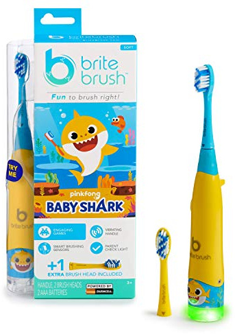 BriteBrush™ - Interactive Smart Kids Toothbrush featuring Baby Shark