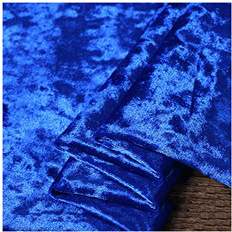 Krossat Sammetstyg I Meter 160cm 62 '' Brett 4-vägs Stretch Velourmaterial För Kläddräkter, Sy DIY-hantverk, Heminredning(Color:kungsblå)
