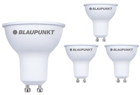Blaupunkt GU10 Spot Led Neutralweiß Lampe | 5W (entspricht 50W), 500 Lumen | 4000K Led Neutralweiß Glühbirnen | Nicht dimmbar | Energiesparlampe Reflektorlampe für Zuhause – 4er Pack