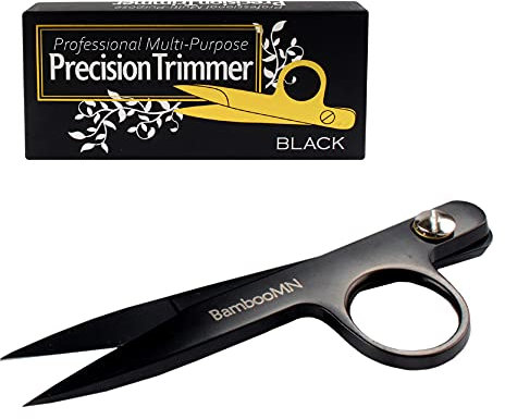 JubileeYarn Professional Multi-Purpose Titanium Precision Trimmer - Black - 1 Pair