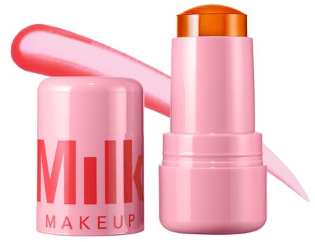 Milk Makeup Cooling Water Jelly Tint – Long-Lasting Sheer Lip + Cheek Stain with Firming Vegan Collagen + Hydrating Aloe – Transfer Proof, Buildable Lip Tint + Blush – Fizz (Soft Peach), 0.17 oz