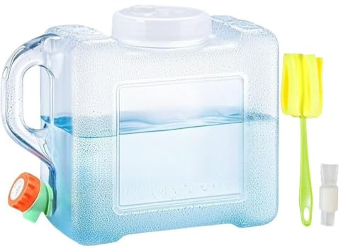ZUMVIVIN Drink Dispenser for Fridge 1.32 Gallon | Plastic Beverage Dispenser with Spigot & 7.1in Outlet Pipe | for Party Refrigerator Drink Juice Iced Tea