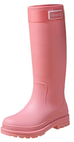Bottes en caoutchouc pour femmes, hautement imperméables, de travail, de pluie, antidérapantes, de jardin, de sécurité, de pêche, Couleur : rose., 39 EU