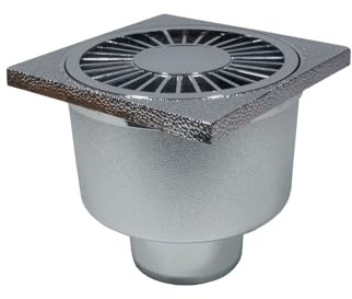 RUG Badablauf verchromt 100x100mm DN50 Duschablauf Bodenablauf Wasserablauf Bad