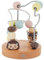 Bieco kleine motorikschleife Baby 1 Jahr Motorikschleife | Rosa | Motorikspielzeug ab 1 Jahr | Niedliches Labyrinth Spiel in Waldtier Design Motorikspielzeug Baby in Pastel Farben Holzspielzeug Baby