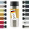Blumtal Thermobecher 350 ml - Kaffeebecher to go aus Edelstahl - auslaufsicherer Isolierbecher kalt/heiß - Mug mit 360° Trinköffnung - Thermosbecher + Quick-Press-Verschluss - Coffee Mug - Dunkelgelb
