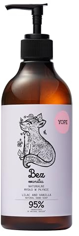 YOPE Jabón de Manos | Aceites vegetales | Hidrolato de saúco | Aroma floral | Hidratante | Aceitoso | Calmante | 98% Ingredientes naturales | Vegan formula | Lila y Vainilla | 500ml